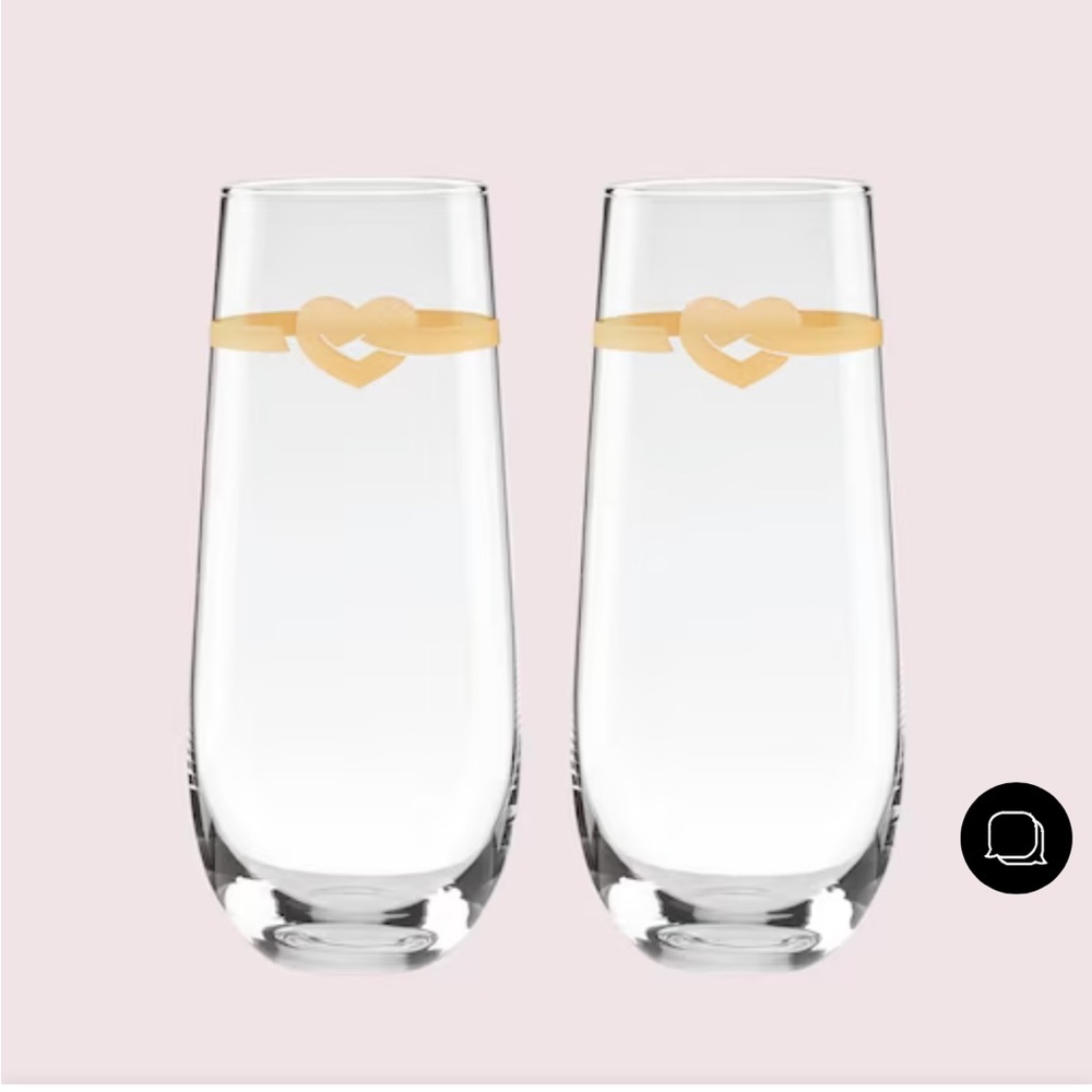 Kate spade with love Champaign toasting flutes